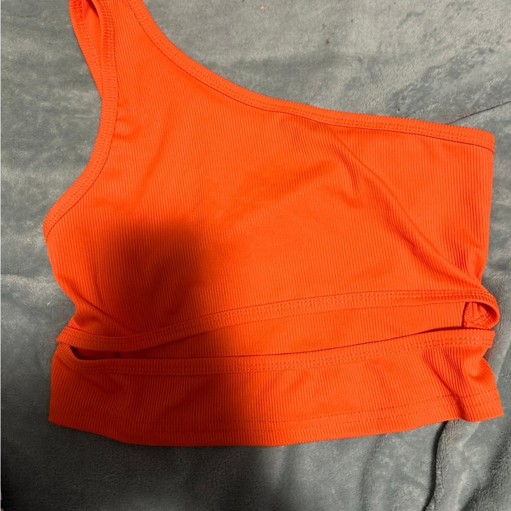 orange tank top for women size medium